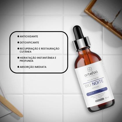 Imagem de Bio Noite Sérum Facial Artefoá 30ml Hibiscus e Moringa