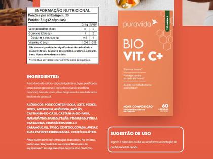 Imagem de Bio Vit C+ Puravida - 60 Cápsulas - Vitamina C