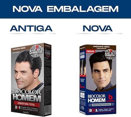 Imagem de Biocolor Homem Cobertura Total Tonalizante de Cabelo-Castanho Medio