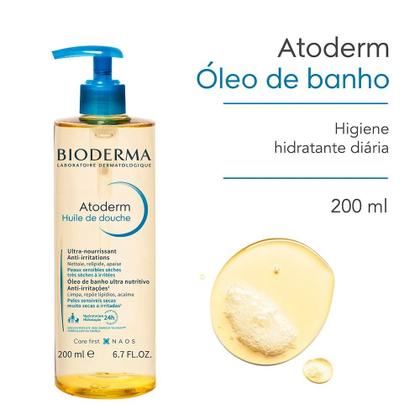 Imagem de Bioderma Atoderm Kit com 2 Unidades  Óleo de Banho 200ml