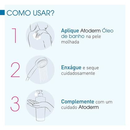 Imagem de Bioderma Atoderm Kit com 2 Unidades  Óleo de Banho 200ml