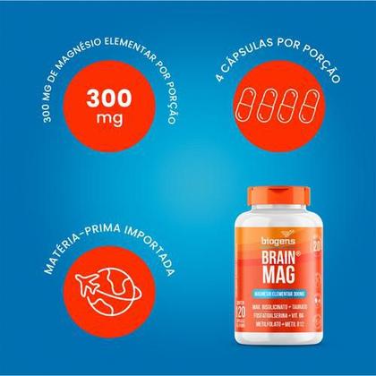 Imagem de Biogens kit 2x brain mag 2.0 120 caps 