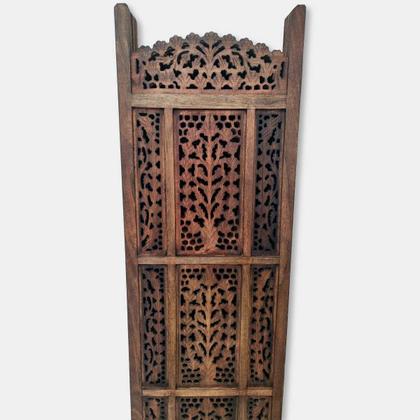 Imagem de Biombo De Madeira Indiano Artesanato Rico Em Detalhes