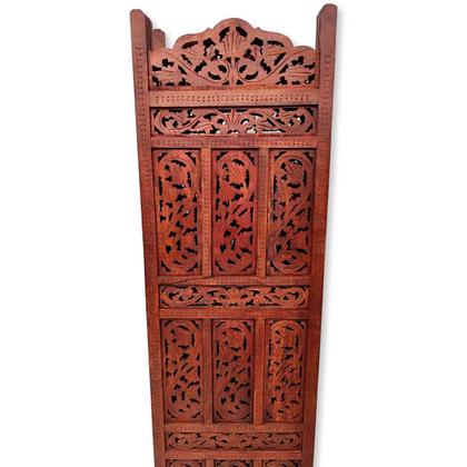 Imagem de Biombo De Madeira Indiano Artesanato Rico Em Detalhes