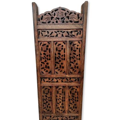 Imagem de Biombo De Madeira Indiano Artesanato Rico Em Detalhes