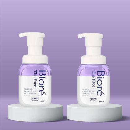 Imagem de Bioré The Face Oil Control Bottle Kit - Espuma de Limpeza Facial Com 2 Unidades