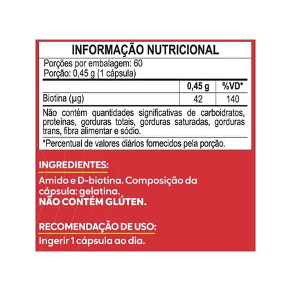 Imagem de Biotina 60caps 450mg Maltta