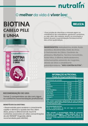 Imagem de Biotina Pele Cabelo e Unha Biotina 60 Comprimidos - Nutralin