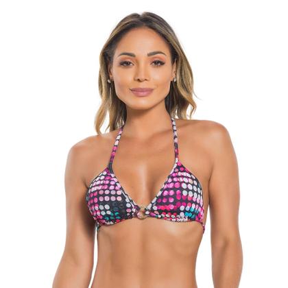 Imagem de Biquini Adulto Com Bojo Removível Sutiã E Calcinha Estampado Orla Da Praia Modelagem Cortininha