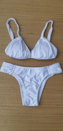 Imagem de Biquini Amarelo Cortinão Trança Macrame e Calça Milão