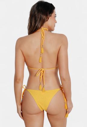 Imagem de Biquíni Areia Branca Baly Cortininha Crochê Amarelo