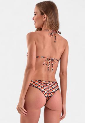 Imagem de Biquíni Areia Branca Baly Cortininha Ripple Caju Laranja