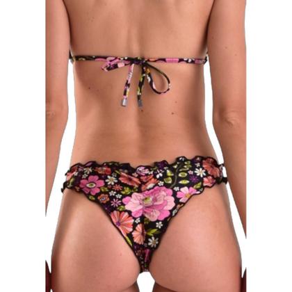 Imagem de Biquíni Areia Branca Baly Cortininha Ripple Floral Preto