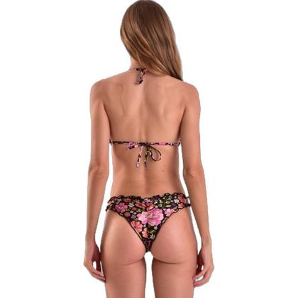 Imagem de Biquíni Areia Branca Baly Cortininha Ripple Floral Preto