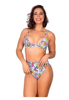 Imagem de Biquíni Areia Branca Bio Lanai Hot Pant Estampado Floral Azul