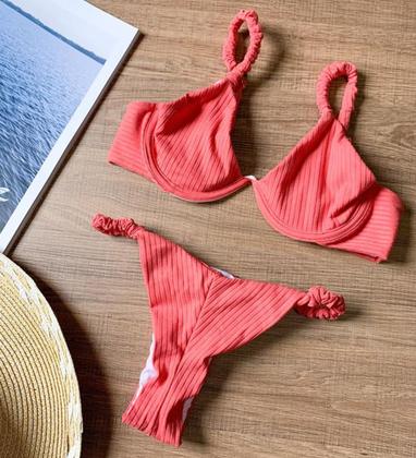 Imagem de Biquíni Aro S Bojo Calcinha FruFru Lateral e Fio Duplo