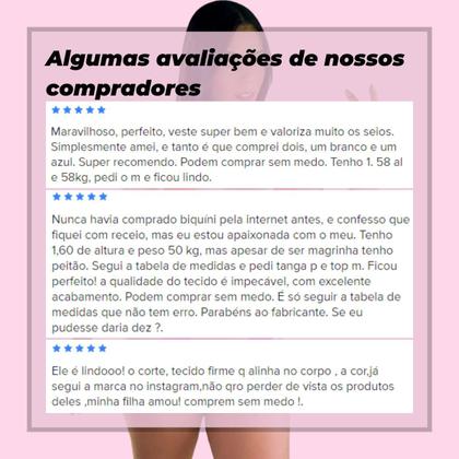 Imagem de Biquíni Aviador Fio Duplo Asa Delta Texturizado Feminino Bojo Praia Dental Kit Top Moda