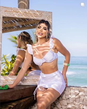 Imagem de Biquini Babado Meia Taça com Aro Semifio c/ saia