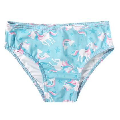 Imagem de Biquíni Bebê e Infantil Proteção UV 50+ Unicórnios Azul Tip Top