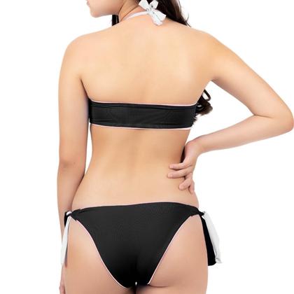 Imagem de Biquíni Bicolor 2 em 1 Infantil Juvenil Com Bojo Faixa Calcinha De Amarrar