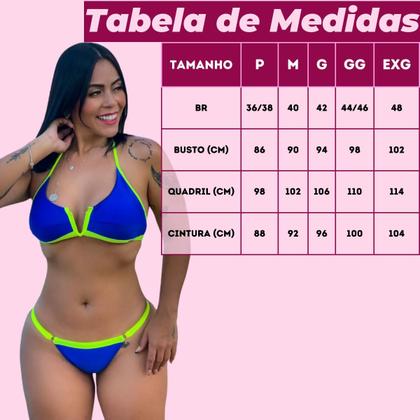 Imagem de Biquíni Bojo Removível Top Neon Biquini Florescente Bloguerinha Fio Duplo Verão