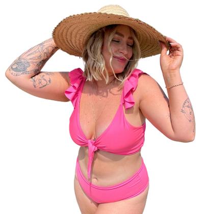 Imagem de Biquini Búzios Feminino Plus Size GG Sem Bojo com Ombreira