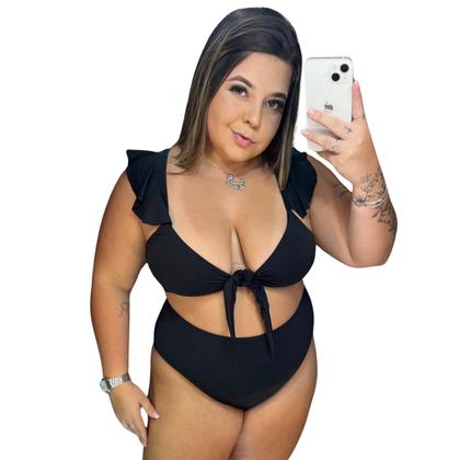 Imagem de Biquini Búzios Feminino Plus Size GG Sem Bojo com Ombreira