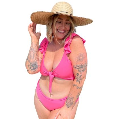 Imagem de Biquini Búzios Feminino Plus Size GG Sem Bojo com Ombreira