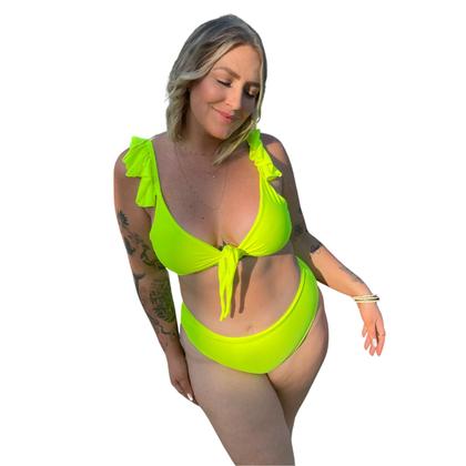 Imagem de Biquini Búzios Feminino Plus Size GG Sem Bojo com Ombreira