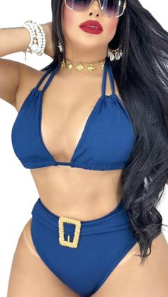 Imagem de Biquini cintura alta cortininha com bojo