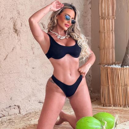 Imagem de Biquini com bojo Neon de Moda Praia Roupas Femininas Neon Super Luxo