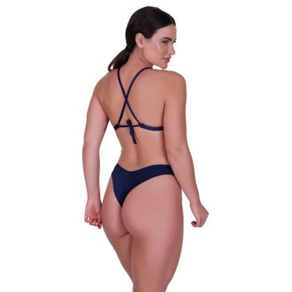 Imagem de Biquíni com Bojo Removível Asa Delta Alta Fio Duplo Verão Moda Praia - c6 Roberta