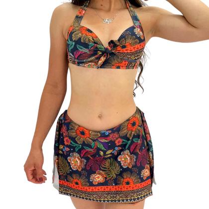 Imagem de Biquíni Com Saia Embutida E Bojo Saída De Praia Verão 2024