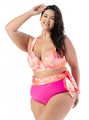 Imagem de Biquíni Com Saia Plus Size Saída De Praia