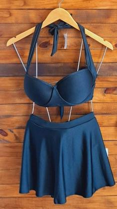 Imagem de Biquini com saída (saia) canga embutida Plus Size Premium