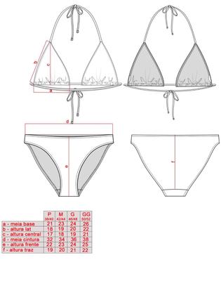 Imagem de Biquini Conjunto Asa Delta Levanta BumBum e Top Cortininha Com detalhe de metal entre seios e Ponteiras nos Roletes