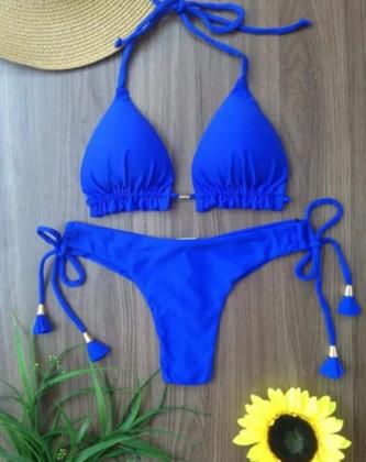 Imagem de Biquini Cortinha C/calcinha Fio Duplo + 1 Top Cortininha