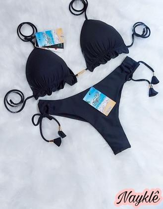 Imagem de Biquini Cortinha C/calcinha Fio Duplo + 1 Top Cortininha