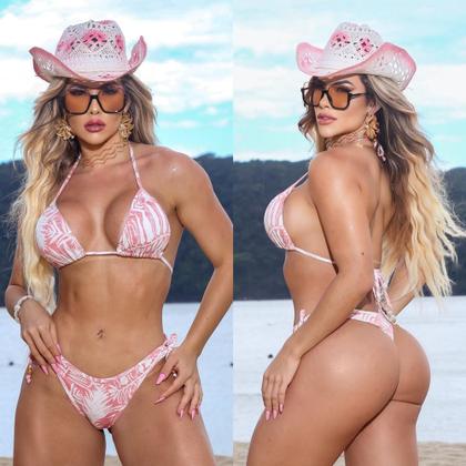 Imagem de Biquini cortininha bojo fixo tanga fio