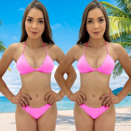 Imagem de Biquíni Cortininha com bojo e calcinha fio duplo verão 2021