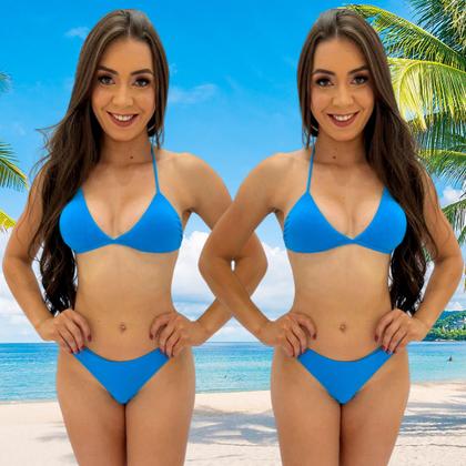 Imagem de Biquíni Cortininha com bojo e calcinha fio duplo verão 2021