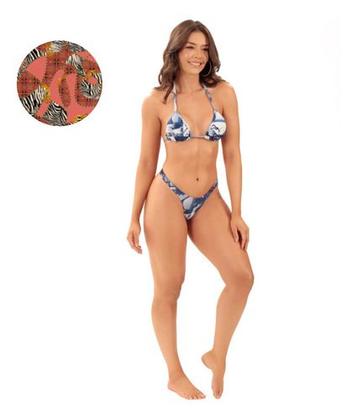 Imagem de Biquíni Cortininha Com Bojo E Tanga Fio Dental C67