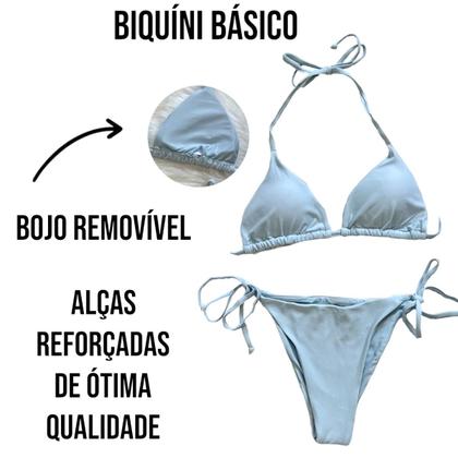 Imagem de Biquíni Cortininha Com Bojo Removível Liso Moda Praia