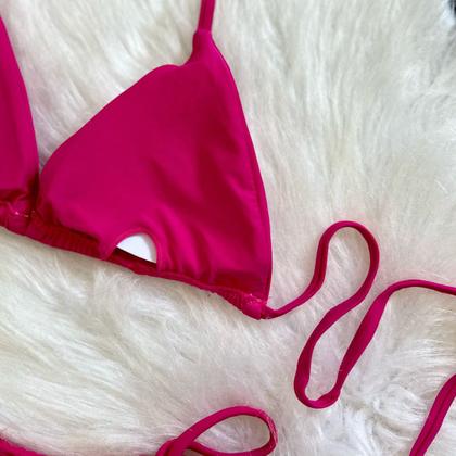 Imagem de Biquíni Cortininha Com Bojo Removível Liso Moda Praia