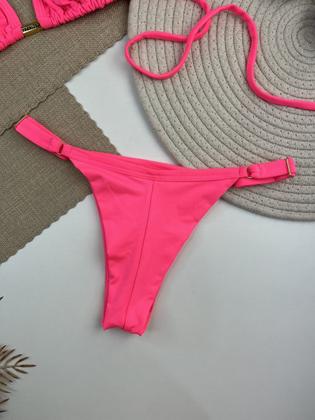 Imagem de Biquíni Cortininha com Bojo Removível Rosa Neon Ralu Modas Ref.27702