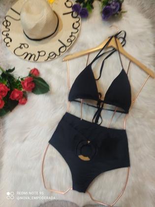 Imagem de Biquini cortininha com calcinha cintura alta