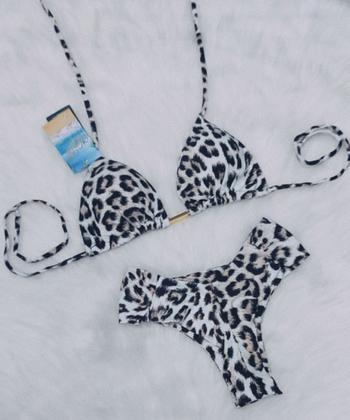 Imagem de Biquini Cortininha Com Calcinha Fio Duplo Borboleta