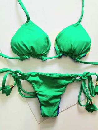 Imagem de Biquíni Cortininha De Amarrar Dupla Face