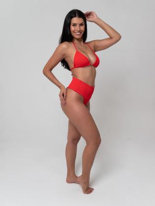 Imagem de Biquini Cortininha Hot Paint Calcinha Cós Alto Duplo Praia V 007