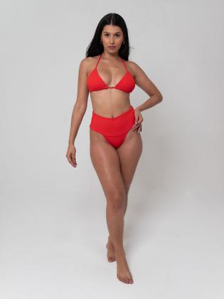 Imagem de Biquini Cortininha Hot Paint Calcinha Cós Alto Duplo Praia V 007